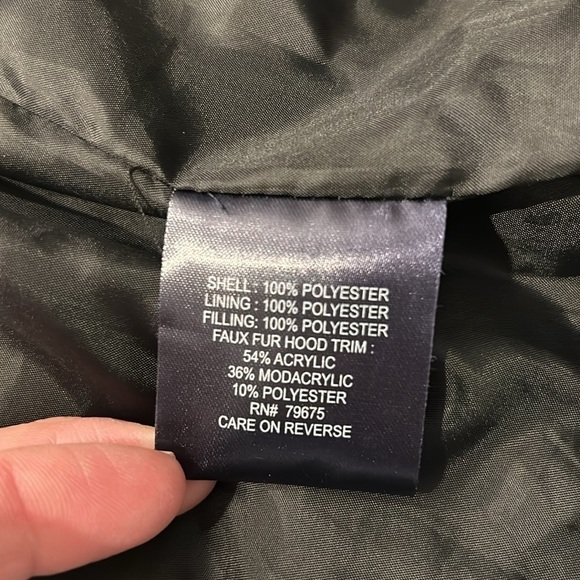 LONDON FOG 3X Black ZIP-FRONT LONG LENGTH PUFFER JACKET ZIP-OFF FUR TRIM HOOD - Picture 11 of 16